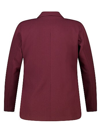 MS MODE Veste Blazer à revers avec ceinture à nouer