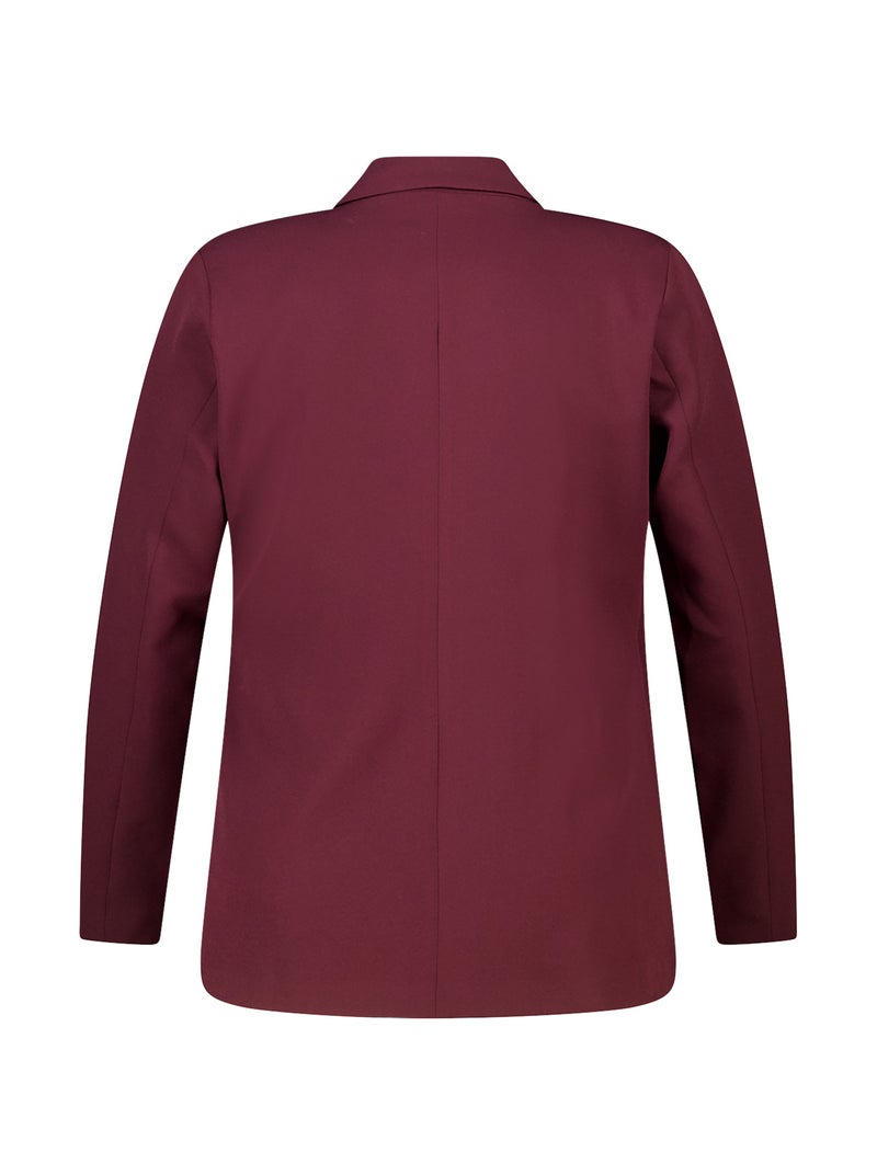 MS MODE Veste Blazer à revers avec ceinture à nouer Bordeaux - Kiabi