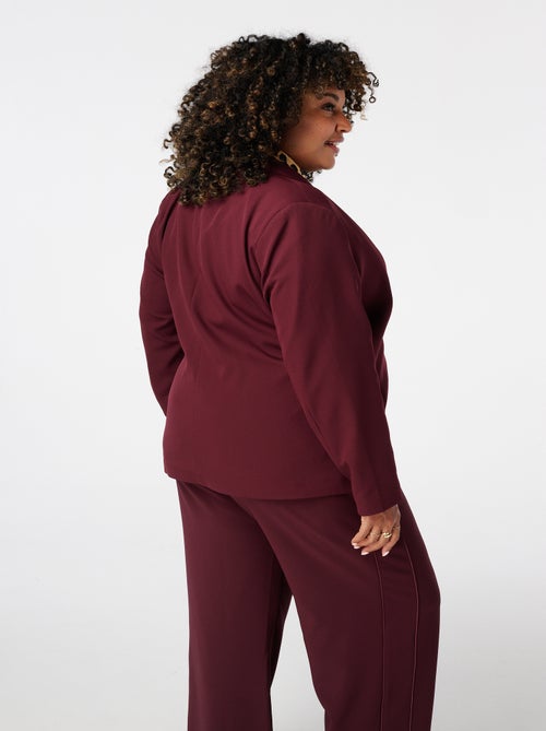 MS MODE Veste Blazer à revers avec ceinture à nouer - Kiabi