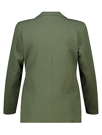 MS MODE Veste Blazer à revers avec ceinture à nouer