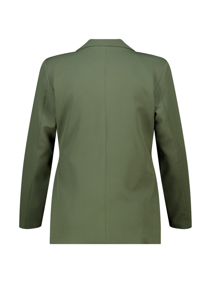 MS MODE Veste Blazer à revers avec ceinture à nouer Kaki foncé - Kiabi