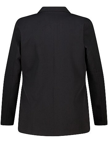 MS MODE Veste Blazer à revers avec ceinture à nouer