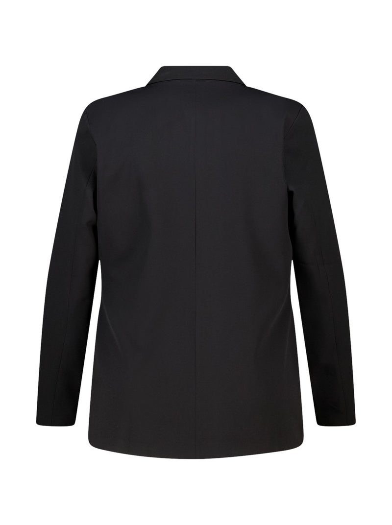 MS MODE Veste Blazer à revers avec ceinture à nouer Noir - Kiabi