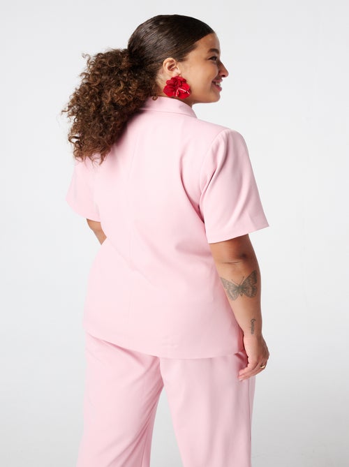 MS MODE Veste Blazer à revers manches courtes - Kiabi