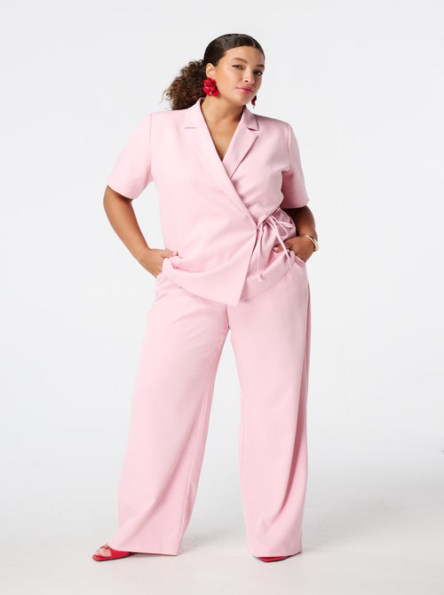 MS MODE Veste Blazer à revers manches courtes - Kiabi