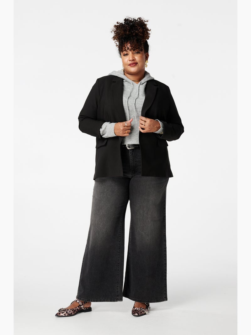 Ms mode veste blazer à un bouton Noir - Kiabi