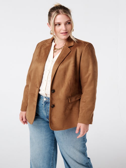 MS MODE Veste Blazer aspect daim - Kiabi