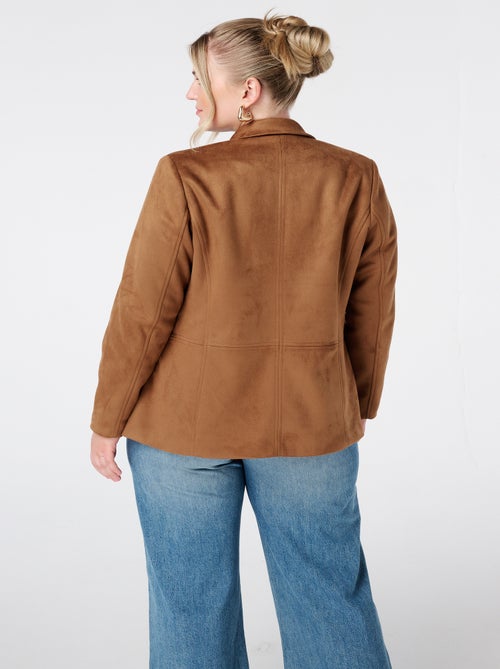 MS MODE Veste Blazer aspect daim - Kiabi