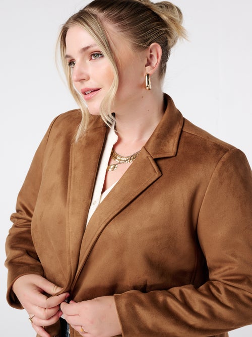 MS MODE Veste Blazer aspect daim - Kiabi