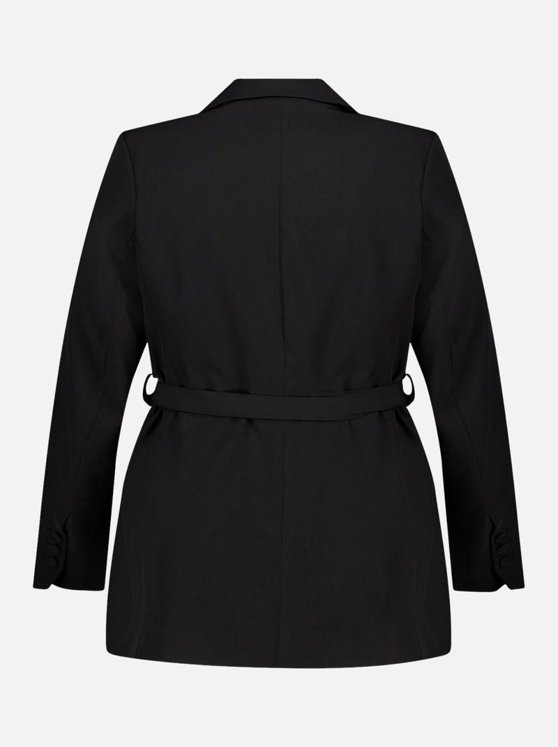 MS MODE Veste Blazer avec ceinture Noir Noir - Kiabi
