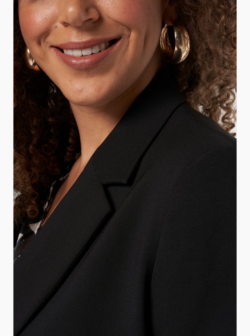 MS MODE Veste Blazer avec fermeture à boutons Noir - Kiabi
