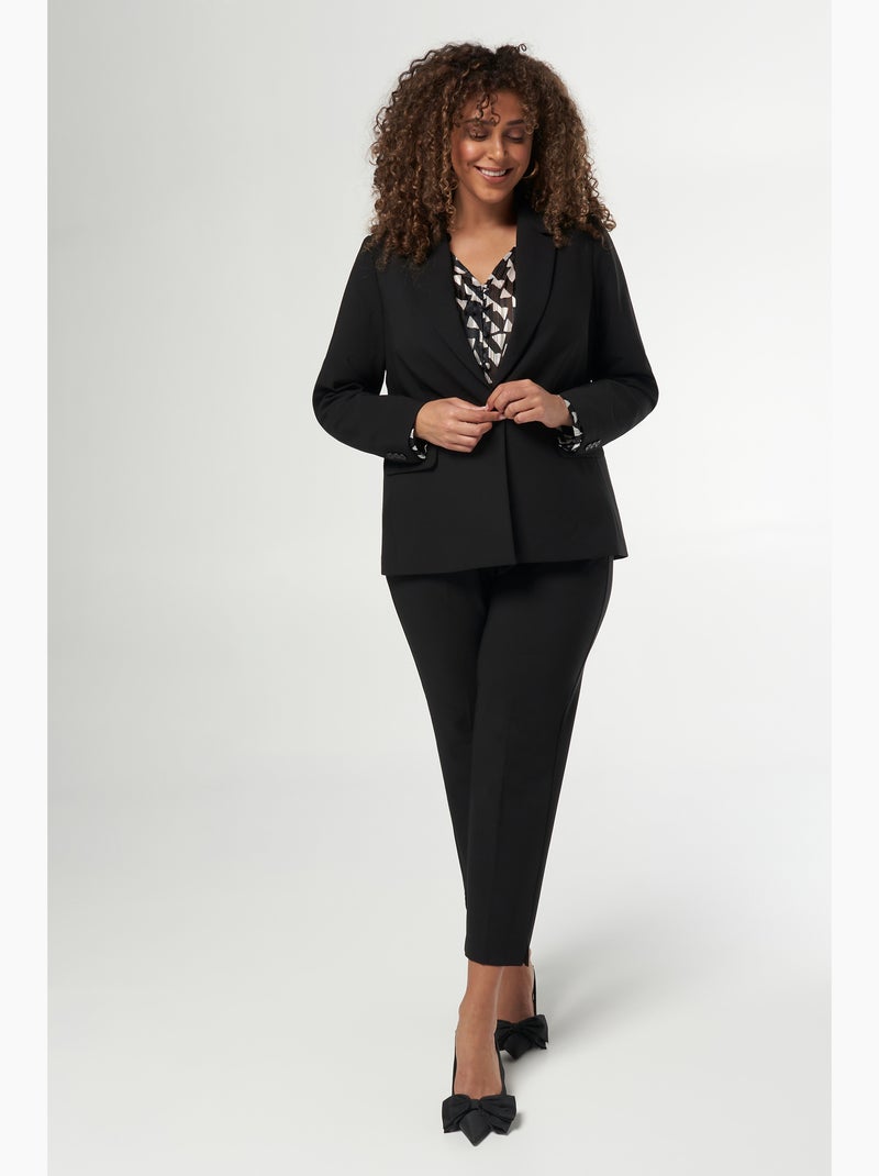 MS MODE Veste Blazer avec fermeture à boutons Noir - Kiabi