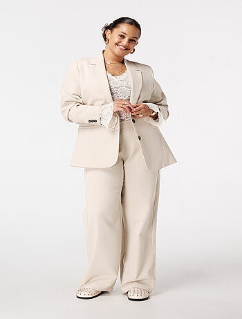 MS MODE Veste Blazer avec fermeture à boutons