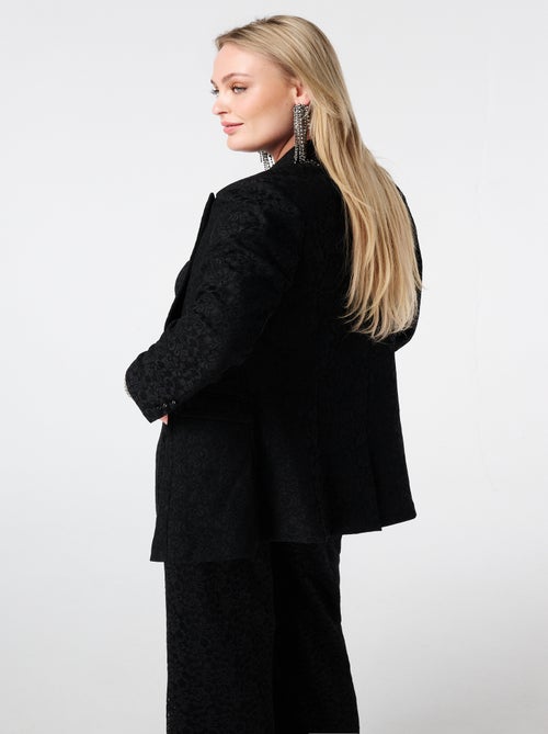 MS MODE Veste Blazer cintré en dentelle - Kiabi