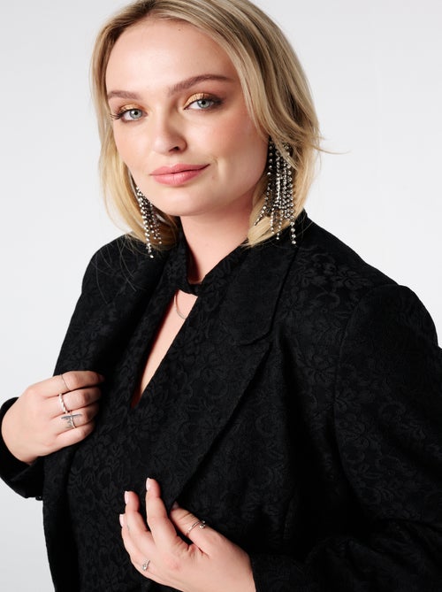 MS MODE Veste Blazer cintré en dentelle - Kiabi