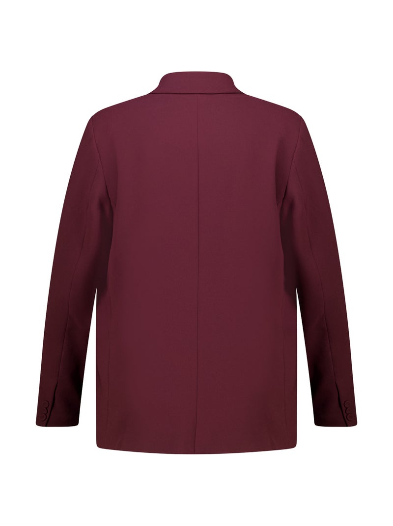 MS MODE Veste Blazer classique Bordeaux - Kiabi