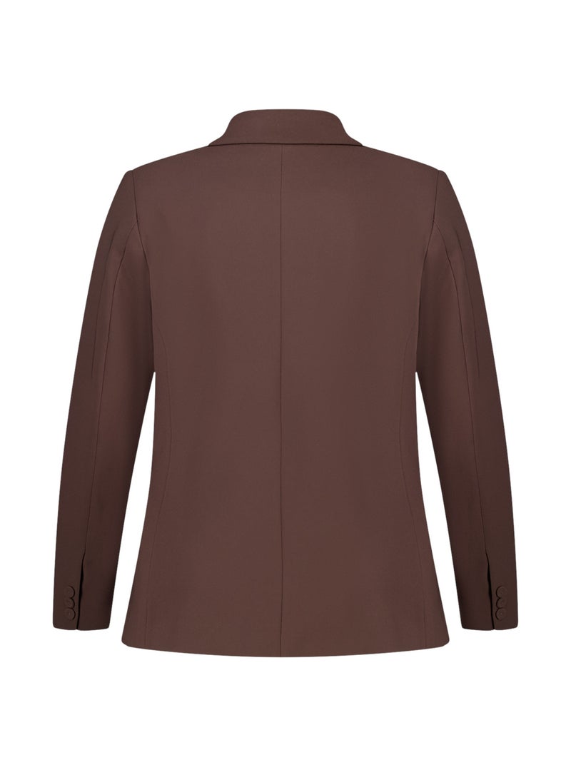 MS MODE Veste Blazer classique Marron foncé - Kiabi