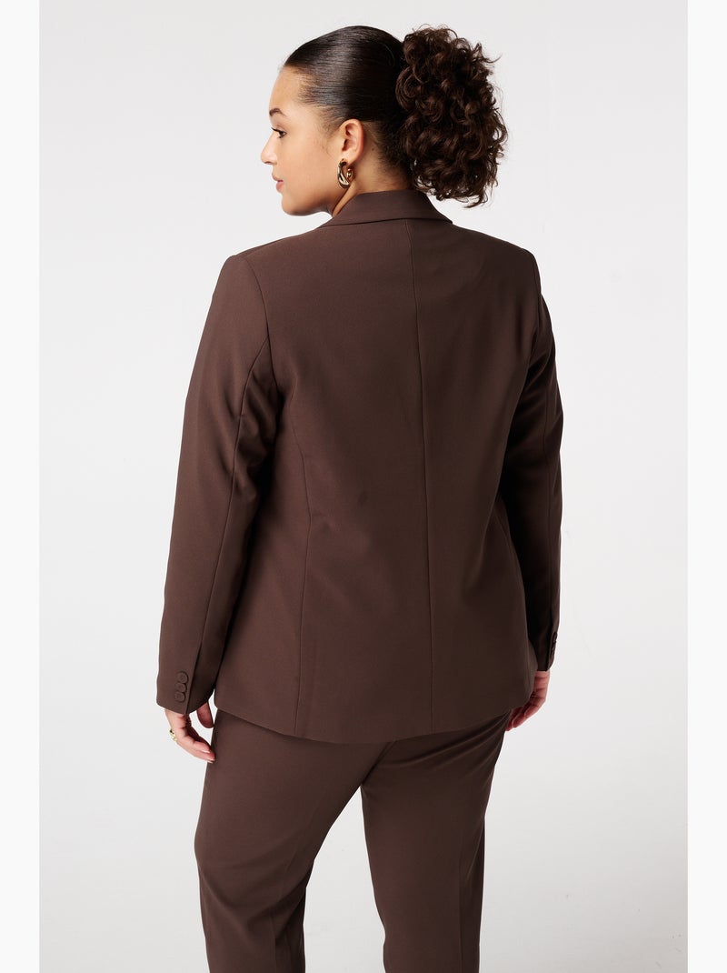 MS MODE Veste Blazer classique Marron foncé - Kiabi