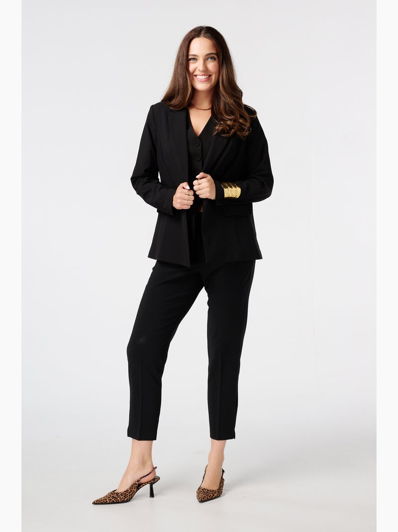 MS MODE Veste Blazer classique Noir - Kiabi