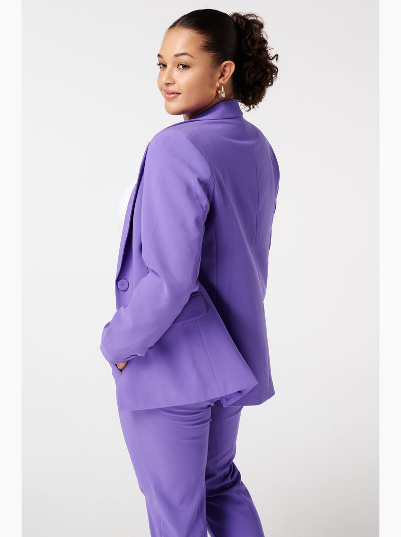 MS MODE Veste Blazer classique Violet - Kiabi