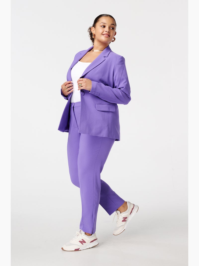 MS MODE Veste Blazer classique Violet - Kiabi