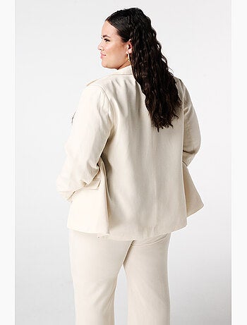 MS MODE Veste Blazer en lin