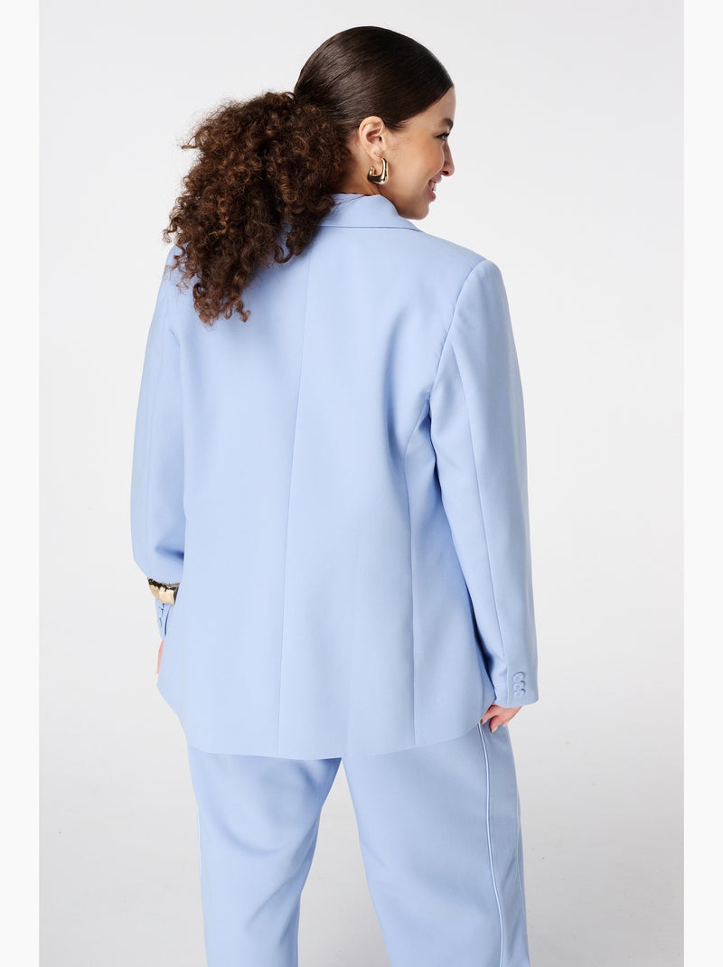 MS MODE Veste Blazer oversize Bleu clair - Kiabi