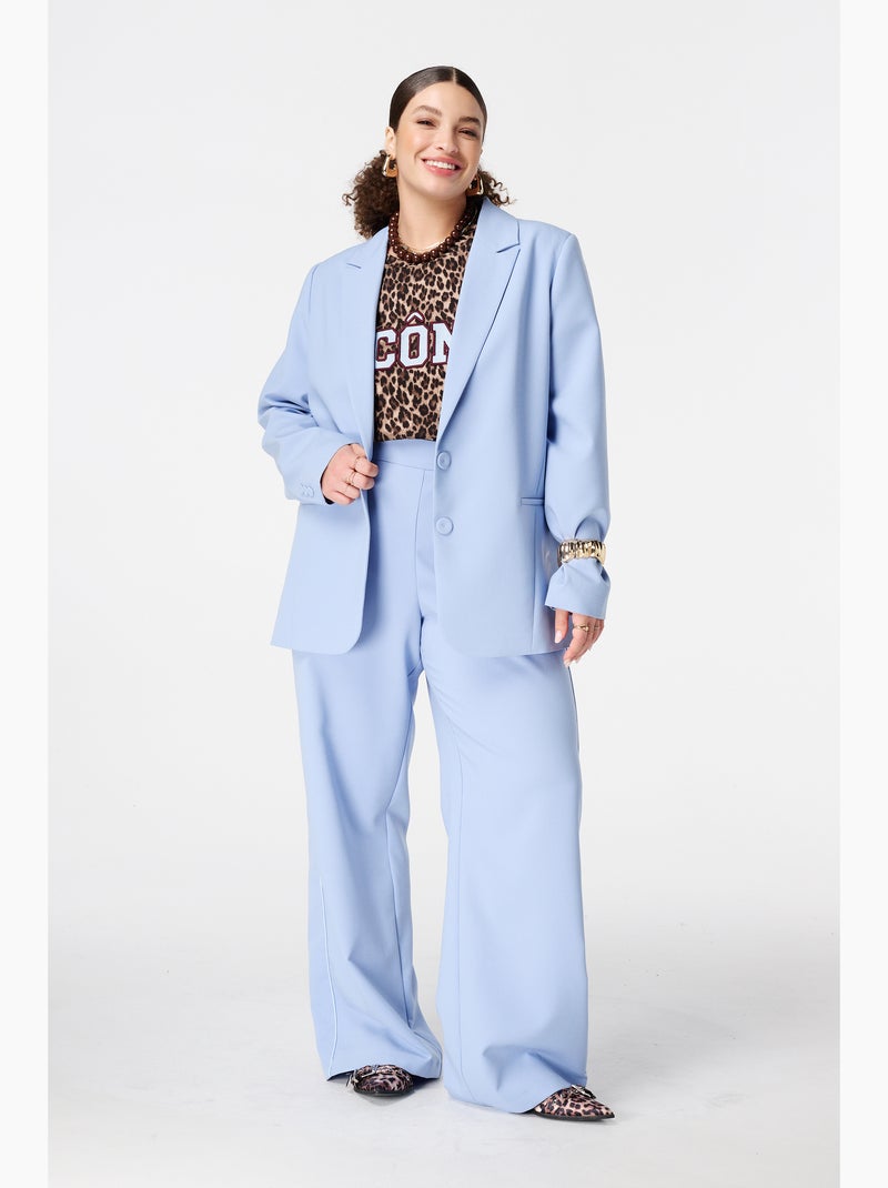 MS MODE Veste Blazer oversize Bleu clair - Kiabi