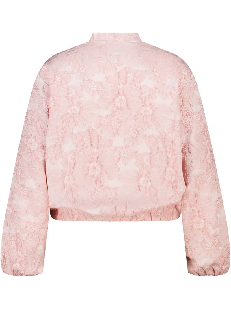 Ms mode veste bomber en jacquard Rose clair - Kiabi