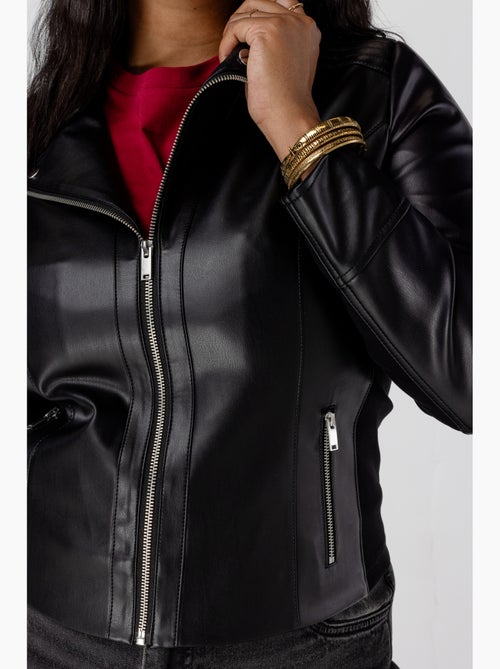 Ms mode veste de style motard en similicuir - Kiabi Ms mode veste de style motard en similicuir - Kiabi