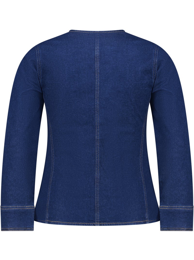 Ms mode veste en denim ajustée Bleu - Kiabi