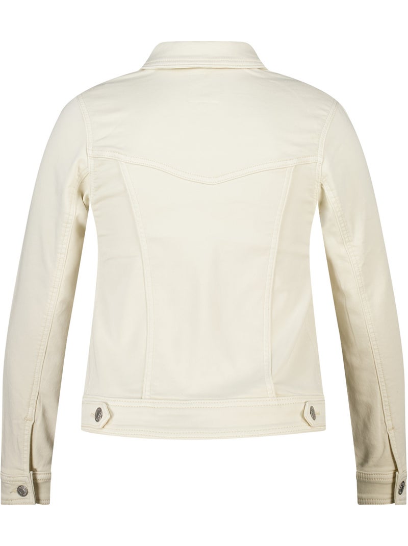 Ms mode veste en jean avec fermeture à boutons Blanc cassé - Kiabi