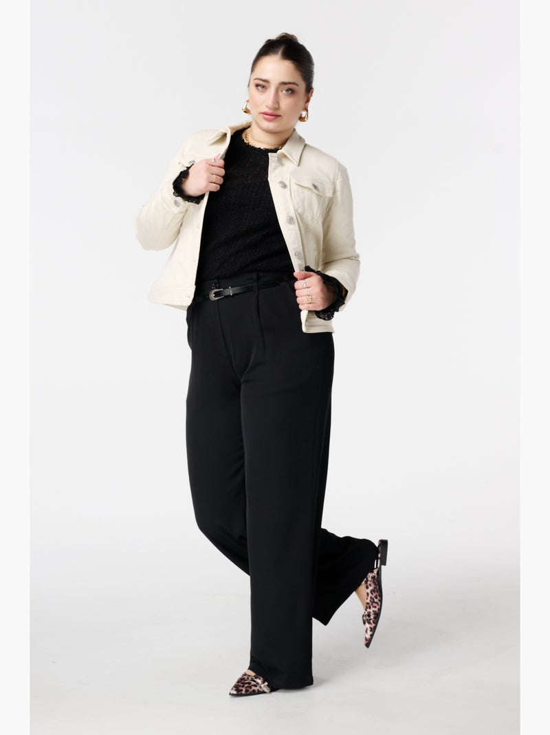 Ms mode veste en jean avec fermeture à boutons Blanc cassé - Kiabi