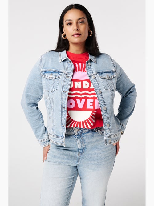 Ms mode veste en jean avec fermeture à boutons - Kiabi