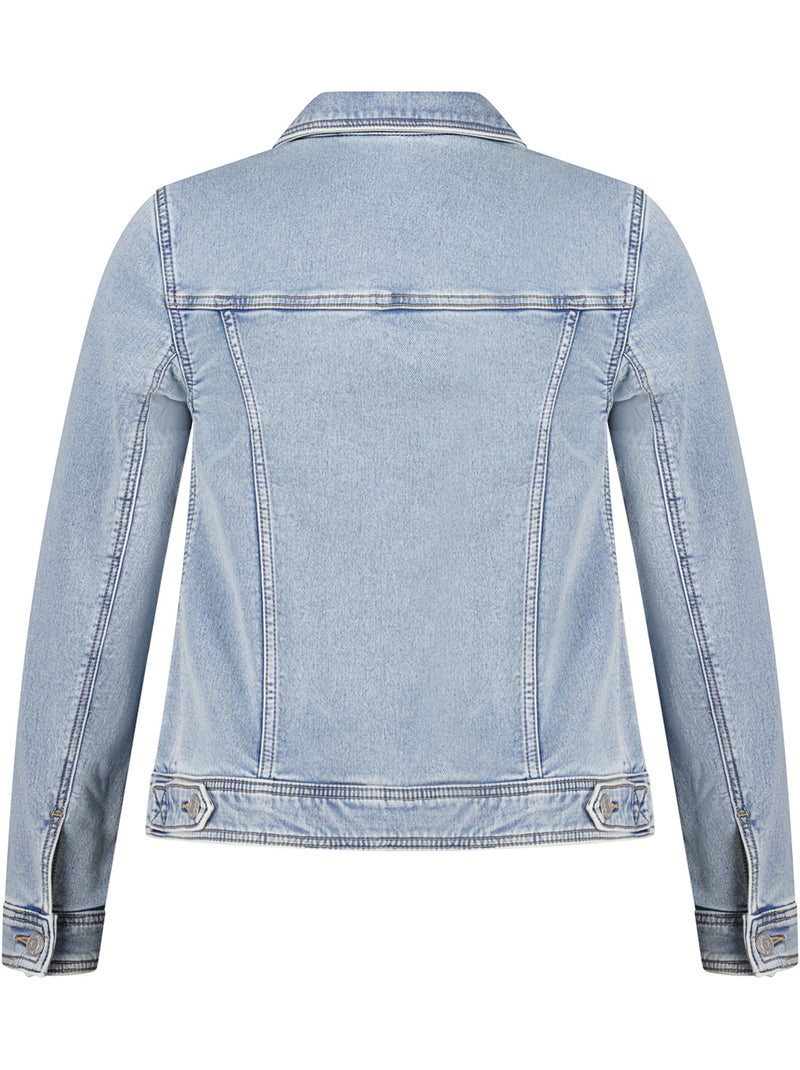 Ms mode veste en jean avec fermeture à boutons Bleu denim - Kiabi