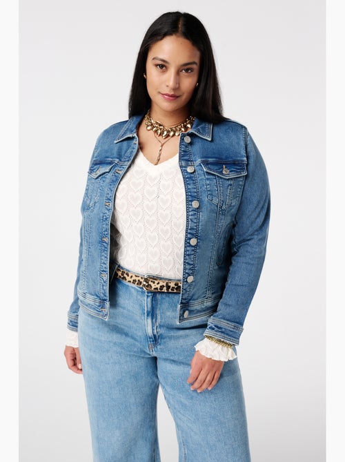 Ms mode veste en jean avec fermeture à boutons - Kiabi