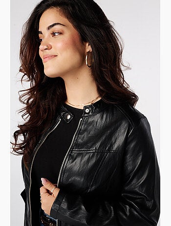 Ms mode veste en similicuir