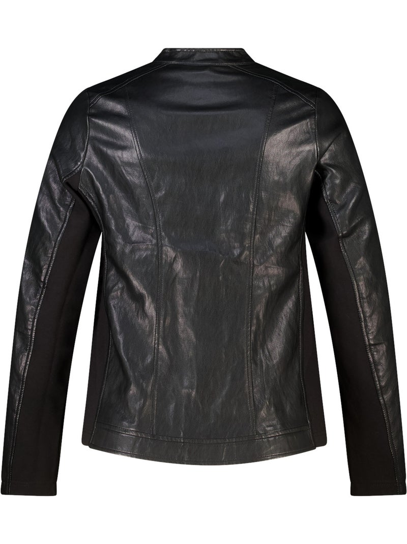 Ms mode veste en similicuir Noir - Kiabi