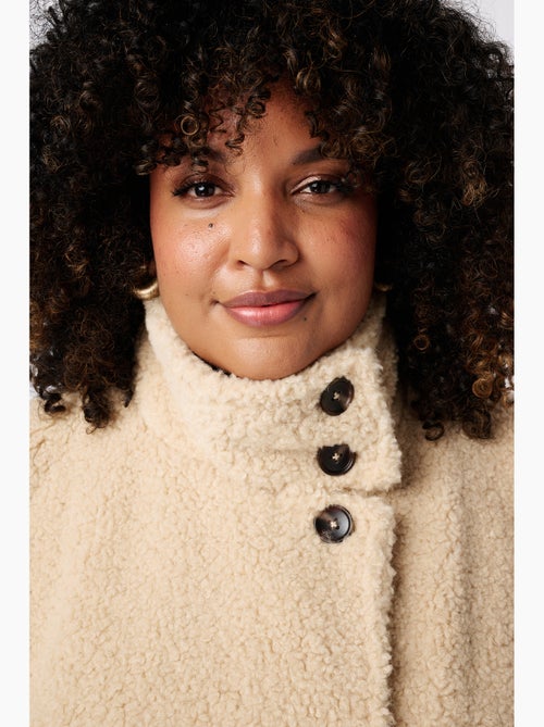 Ms mode veste teddy à manches courtes - Kiabi