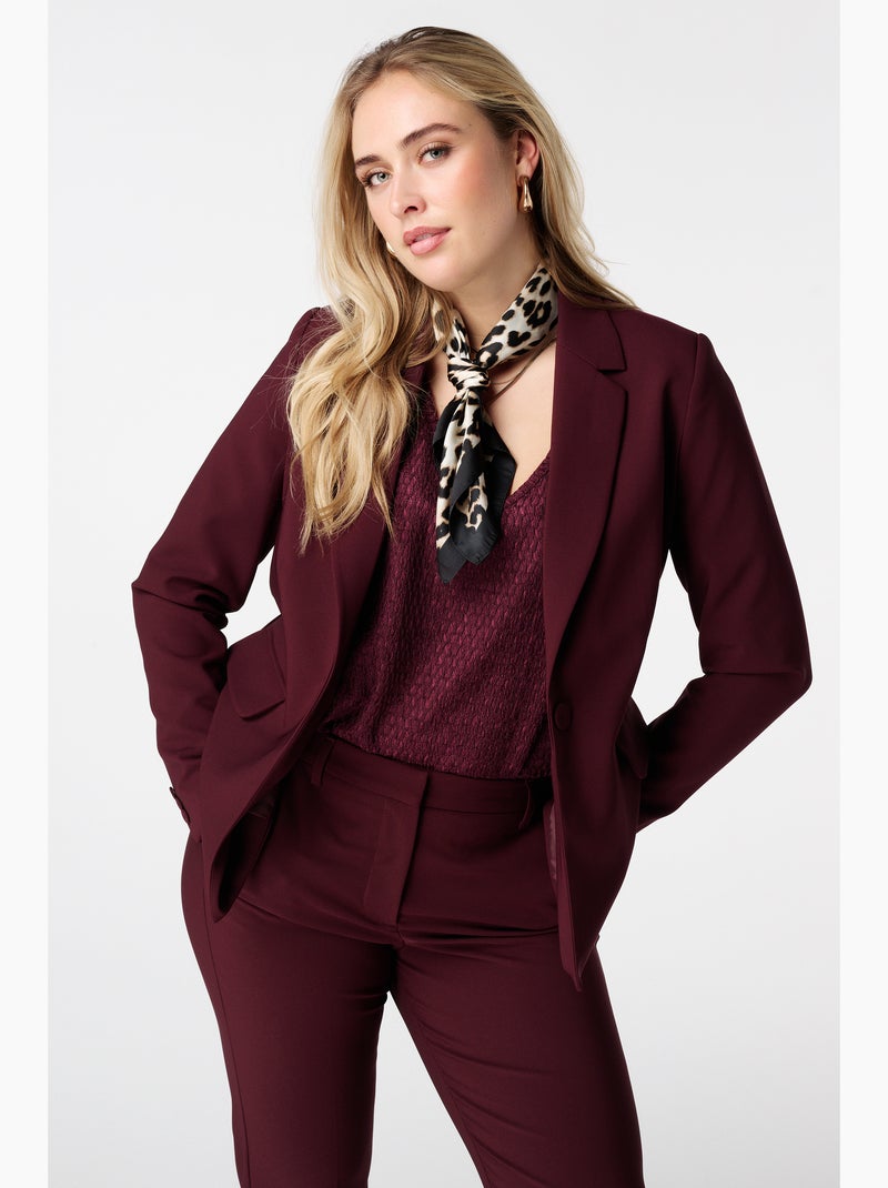 Veste Habillée Femme EGO Taille 10 (42) - Couleur Saumon, Non Doublée, Légère