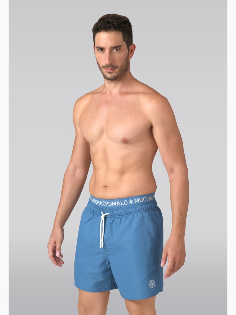 Muchachomalo maillot de bain avec boxer assorti Bleu - Kiabi