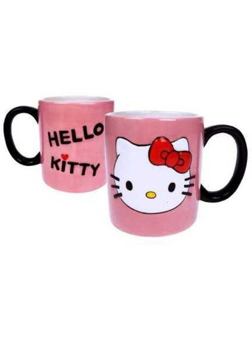 Mug café 'Hello Kitty' rose en céramique à ans e noire mate - Kiabi