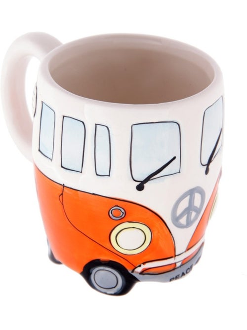 Mug Camping Car combi orange 14 cm - Kiabi