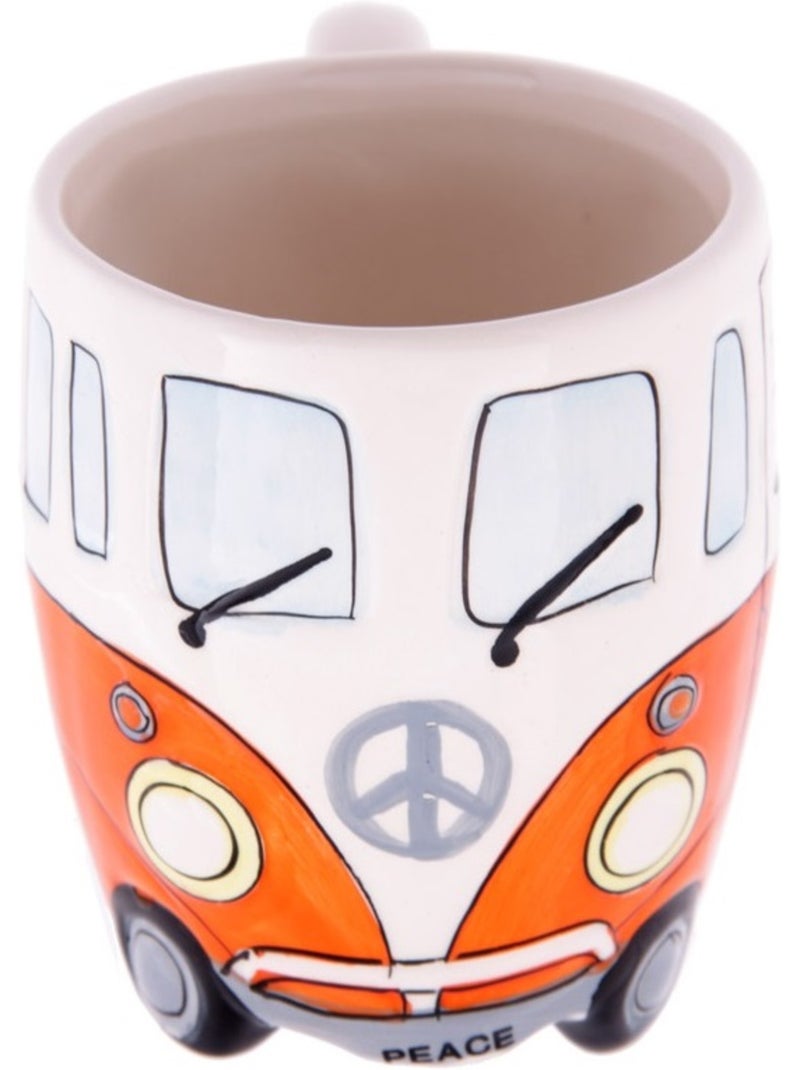 Mug Camping Car combi orange 14 cm Orange - Kiabi