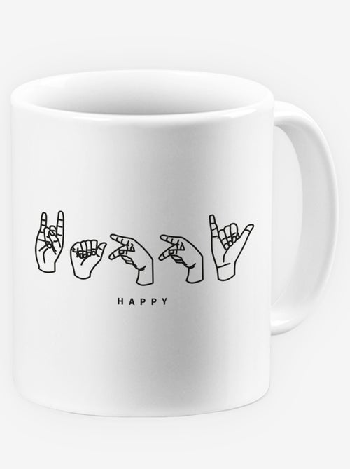Mug céramique HAPPY - Kiabi Mug céramique HAPPY - Kiabi