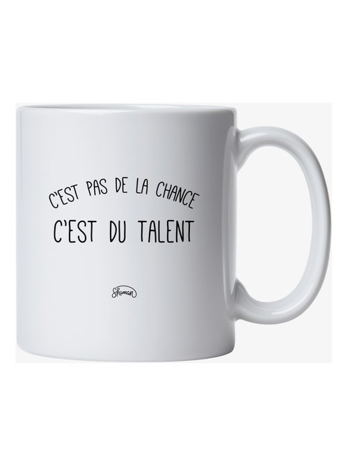 Mug C'EST PAS DE LA CHANCE C'EST DU TALENT - Kiabi