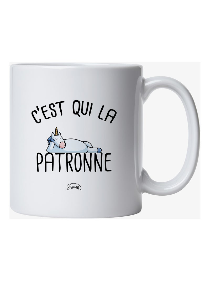 Mug C'EST QUI LA PATRONNE Blanc - Kiabi