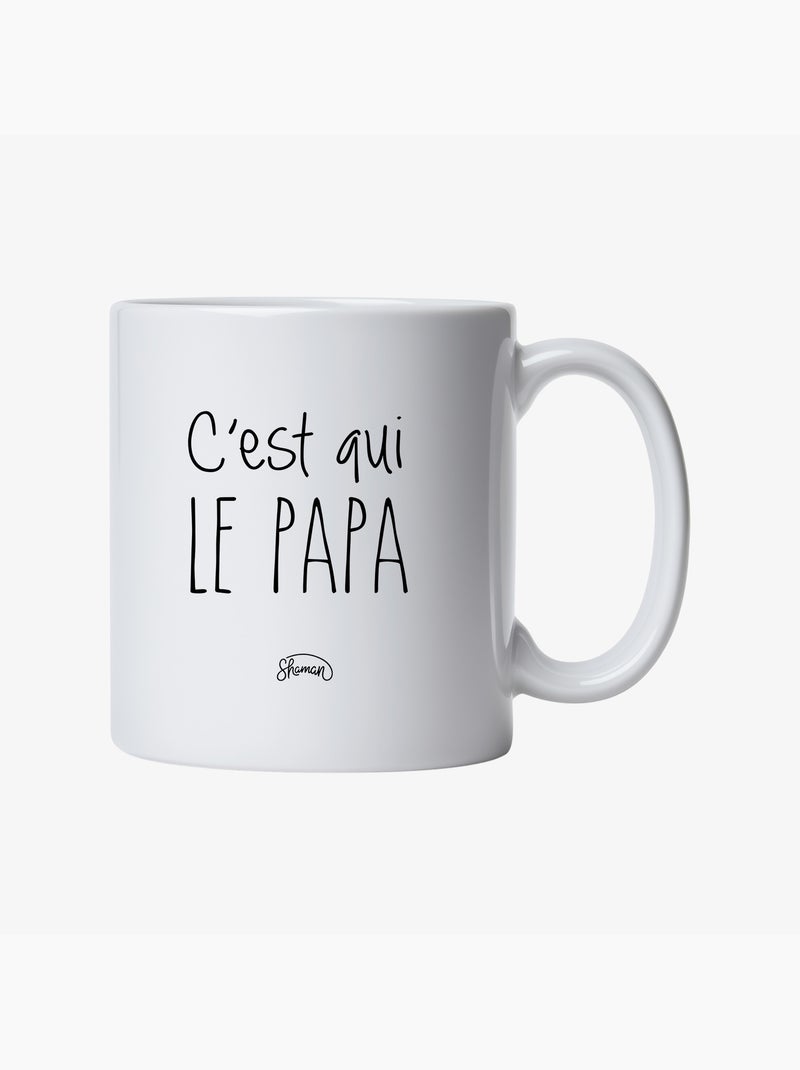 Mug C'EST QUI LE PAPA Blanc - Kiabi
