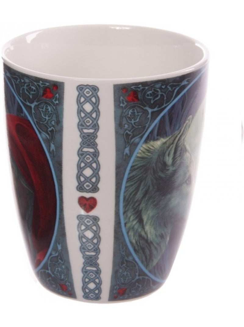 Mug Chaperon rouge et loup sous la pleine lune par Lisa Parker Bleu - Kiabi