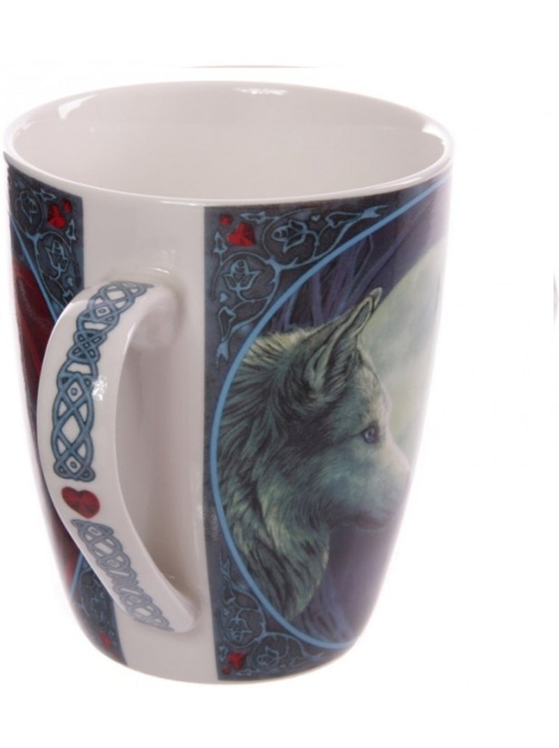 Mug Chaperon rouge et loup sous la pleine lune par Lisa Parker Bleu - Kiabi